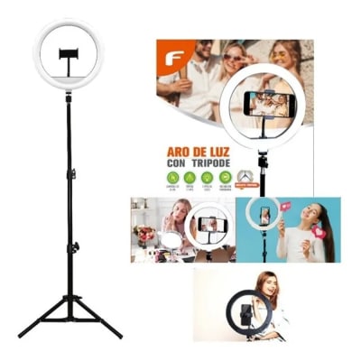 ARO DE LUZ 26CM CON TRIPODE FUJITEL