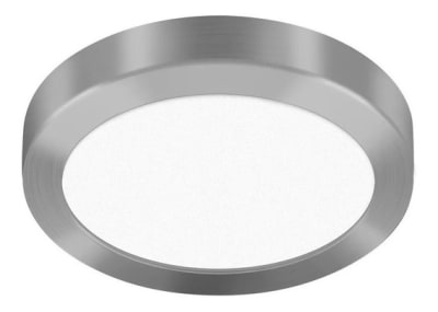 PLAFON SOBREPUESTO REDONDO 6W 6500K BORDE PLATEADO