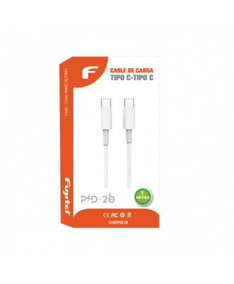 CABLE DE CARGA TIPO C A TIPO C FUJITEL 1MT 20W CABLE DE CARGA TIPO C A TIPO C FUJITEL 1MT 20W