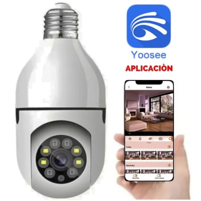 Camara Ip Ampolleta Panorámica Wifi