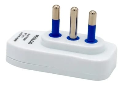 ENCHUFE MACHO HORIZONTAL 2P + T 78548 BLANCO PHILCO 