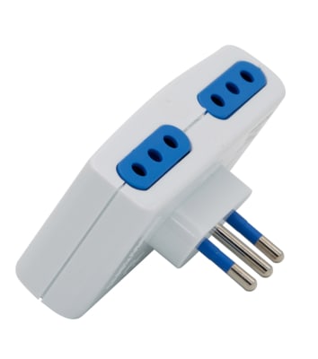 ENCHUFE CUADRUPLE 2P + T 10A 250V BLANCO