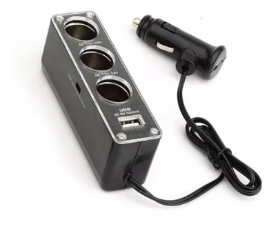 IN CAR TRIPLE SOCKET 12V WF-0120 USB