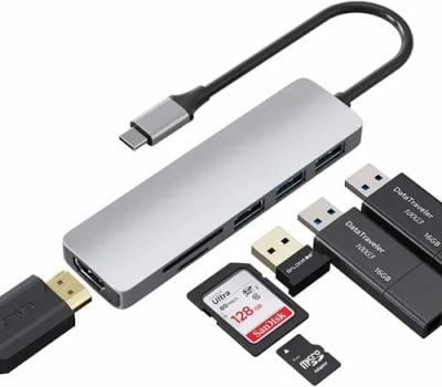 HUB TIPO C A HDMI + USB 3.0 6 EN 1 PHILCO