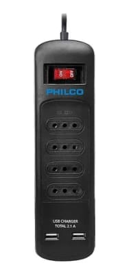 PROTECTOR SOBREVOLTAJE 918 JOULES 2 USB PHILCO PROTECTOR SOBREVOLTAJE 918 JOULES 2 USB PHILCO
