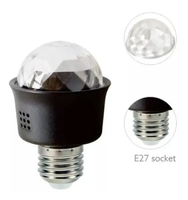 LAMPARA LED FULL COLOR GIRATORIO 220V 3W LAMPARA LED FULL COLOR GIRATORIO 220V 3W