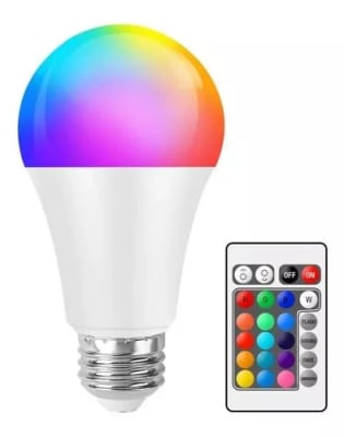 Ampolletas Led Tiktok Luces De Fiesta Luz Rgb Foco E27 Ampolleta Rgb Control A80