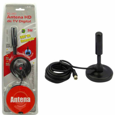 Antena Digital HD Para TV - Cable de Cobre 4-5m Coaxial