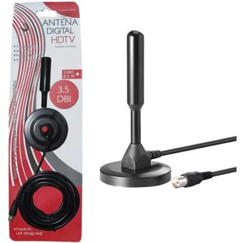 Antena Digital HD Para TV - Cable de Cobre 4-5m Coaxial