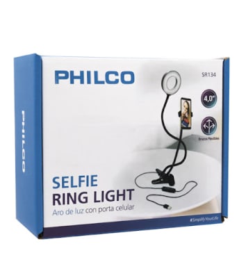 ARO DE LUZ CON PORTA CELULAR PHILCO SR134 SOPORTE TIPO CLIP