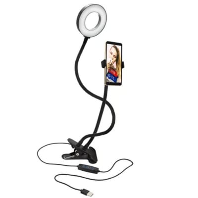 ARO DE LUZ CON PORTA CELULAR PHILCO SR134 SOPORTE TIPO CLIP