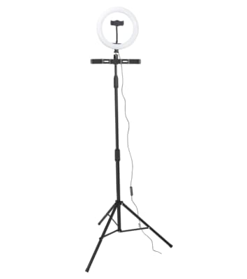 TRIPODE SELFIE VLOG CON ANILLO 10 LED