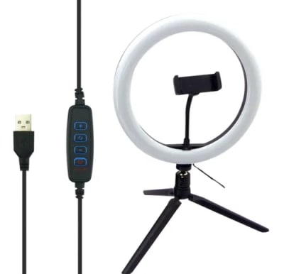 ARO DE LUZ KIT LED 10 CON TRIPOD CHICO