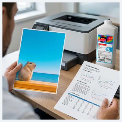 Botella De Tinta Cyan 1 Litro Malik Compatible Con Impresoras Tanque De Tinta