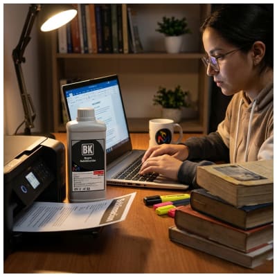 TINTA 1 LITRO SUBLIMACION MARCA MALIK NEGRO