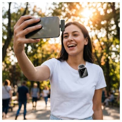 Set 2 Micrófonos Inalámbricos F15-2 - iPhone y Tipo C 4K