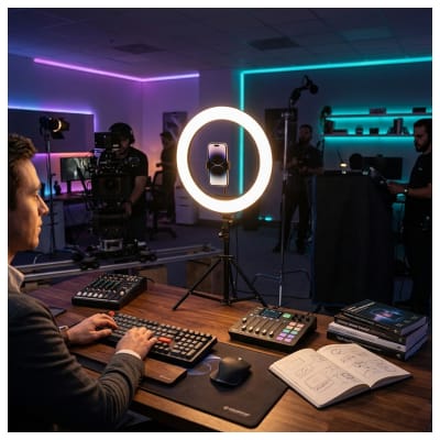 Aro de Luz LED 38cm LJJ-38 + Trípode Profesional I8899