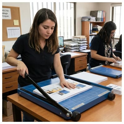 Guillotina de Palanca A3 Aprait PC-18 - Base de Metal Azul