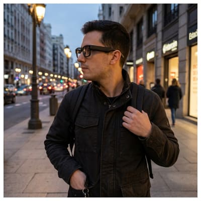 Gafas Inteligentes XV20 - Cámara IA y Video HD - Negro
