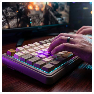Teclado Rgb Con Rueda De Iluminación Wb-222 Café