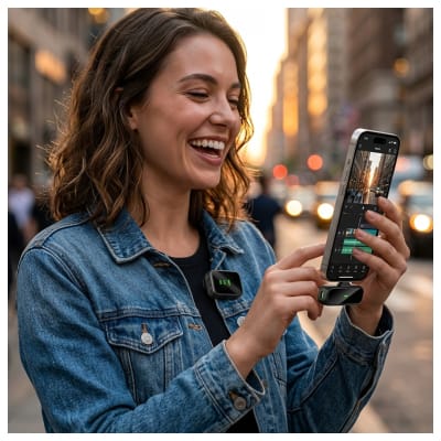 Micrófono Inalámbrico K50 2 en 1 - Tipo C y iPhone/iOS