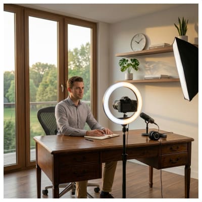 Aro de Luz Grande 56cm LJJ-56 con Trípode l8899 - Kit Profesional