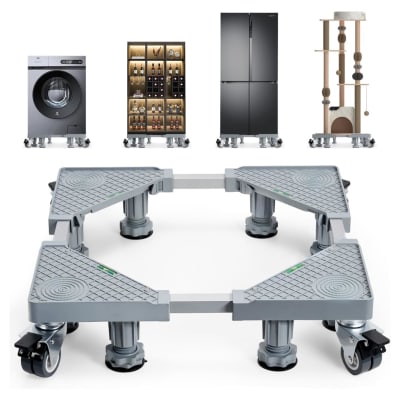 Base Móvil Ajustable con Ruedas - 4 Ruedas Dobles / 8 Patas