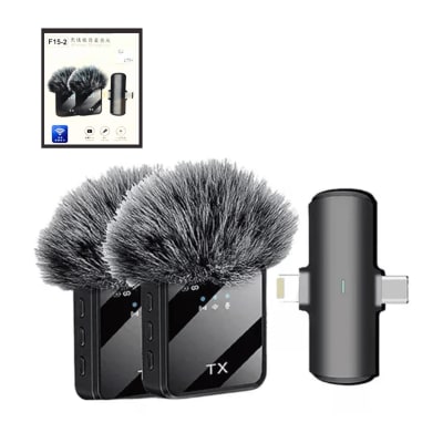 Set 2 Micrófonos Inalámbricos F15-2 - iPhone y Tipo C 4K