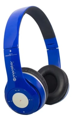AUDIFONO BLUETOOTH MONSTER AZUL