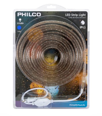 HUINCHA LED 5 MTS 300 LED 220V PHILCO AZUL HUINCHA LED 5 MTS 300 LED 220V PHILCO AZUL