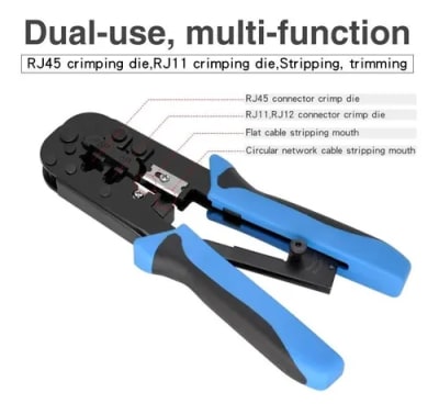 GRIMPIADORA RJ45 + RJ11 MODEL HT-568R