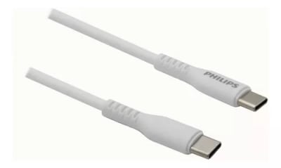 CABLE PHILIPS USB-C A USB-C 1M 30W MAX BLANCO DLC8601W