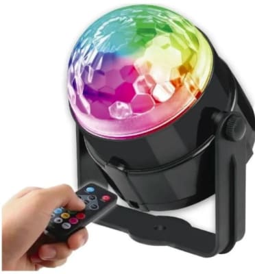 BOLA DE LUZ LED MULTICOLOR PARA FIESTAS CON CONTROL REMOTO