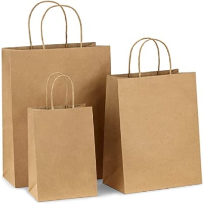 Bolsa de Papel para Regalo Color Cafe Tamaño 32x26x12 cms