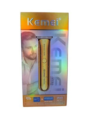 MAQUINA DE AFEITAR KEMEI RECARGABLE METALICO DORADO KM-1816