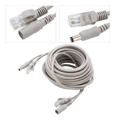 CABLE RED + CORRIENTE ARMADO PARA CAMARA NVR 5M CABLE RED + CORRIENTE ARMADO PARA CAMARA NVR 5M