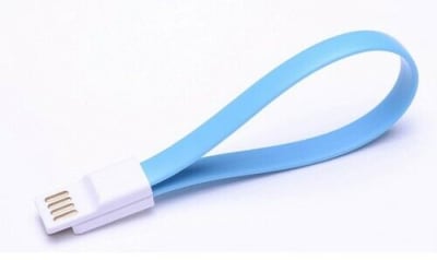 CABLE PARA IPHONE PLANO CON IMÁN 22CM COLOR