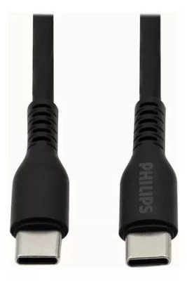 CABLE PHILIPS USB-C A USB-C 1M 30W MAX NEGRO