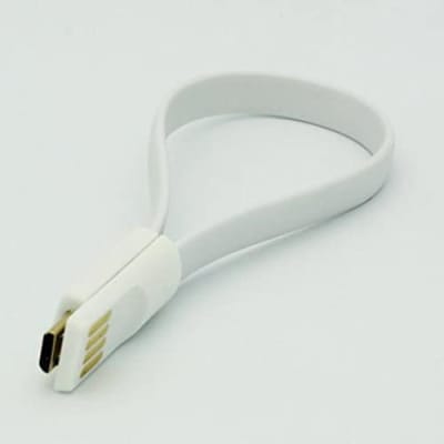 CABLE USB A MICRO USB PLANO CON IMAN 22CM