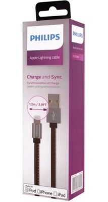 CABLE IPHONE 1.2 MTS GOMA PLANO NEGRO CABLE IPHONE 1.2 MTS GOMA PLANO NEGRO