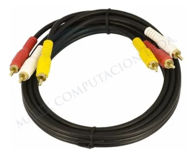 CABLE RCA 3X3 AUDIO VIDEO 3 METROS ALTA CALIDAD DINON 9132 CABLE RCA 3X3 AUDIO VIDEO 3 METROS ALTA CALIDAD DINON 9132