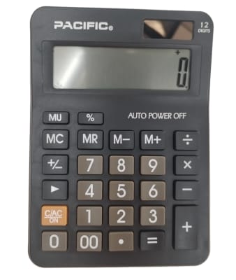 CALCULADORA DE SOBREMESA NEGRA PAC01155
