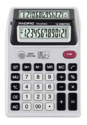 CALCULADOR 12 DIGITS PANTALLA DOBLE 