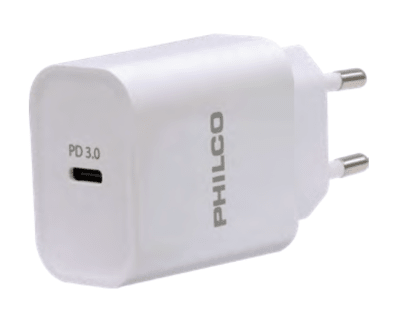 CARGADOR DE PARED QUALCOM 20W CON TIPO C PHILCO CARGADOR DE PARED QUALCOM 20W CON TIPO C PHILCO