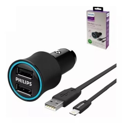 CABLE LIGHTING + CARGADOR DE AUTO USB DLP2553+DLC2508