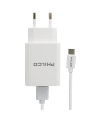 CARGADOR DE PARED QUALCOM 3.0 A C/CABLE TIPO C QC619 BLANCO