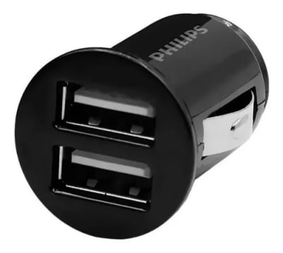 CARGADOR DE 12 VOLTS DOBLE 2,4 AMP PHILIPS
