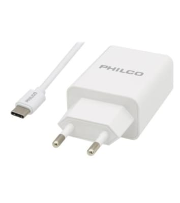 CARGADOR DE PARED QUALCOM 3.0 A C/CABLE TIPO C QC619 BLANCO