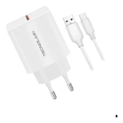 CARGADOR RAPIDO CERTIFICADO QC 3.0 CON CABLE TIPO C 1M TL046W CARGADOR RAPIDO CERTIFICADO QC 3.0 CON CABLE TIPO C 1M TL046W