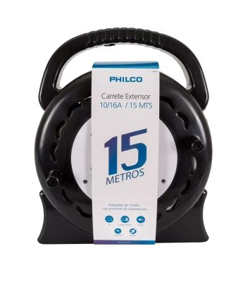 EXTENSION CON CARRETE 15 METROS 10/16A 4 ENCHUFES EXTENSION CON CARRETE 15 METROS 10/16A 4 ENCHUFES